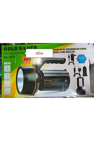 Janus Gold silver 2671şarj edilebilir 40W fener