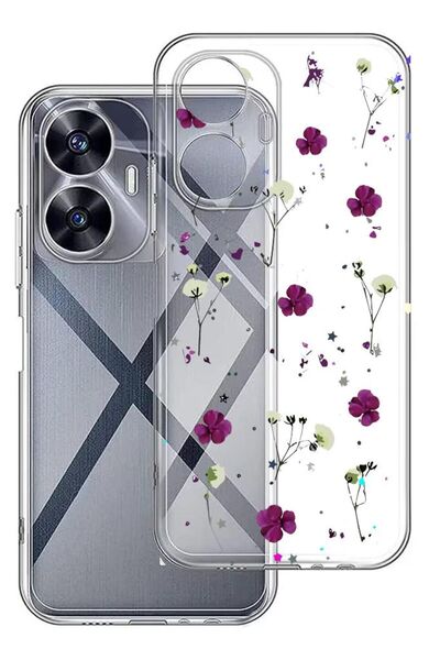 3GEN CASE Realme C55 Uyumlu Şeffaf Desenli Esnek Silikon Kılıf