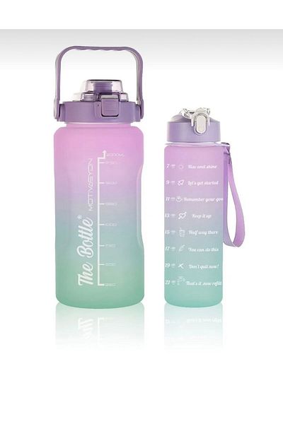 Blueeslife Motivational 2-Piece Water Bottle