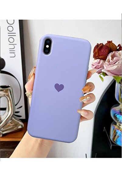 3GEN CASE حافظة إطلاق متوافقة مع هاتف iPhone X وiPhone XS مع شعار قلب ومخمل م...