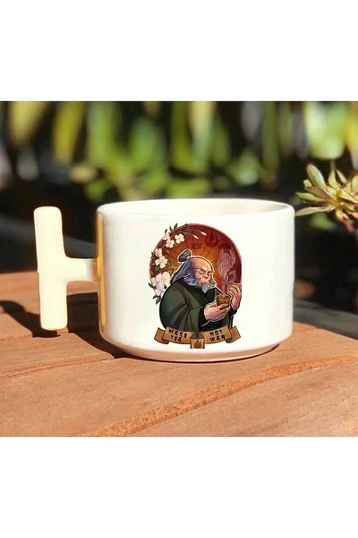 GünayStore Avatar - the Last Airbender Zuko and Iroh Handmade White t Handle Mug