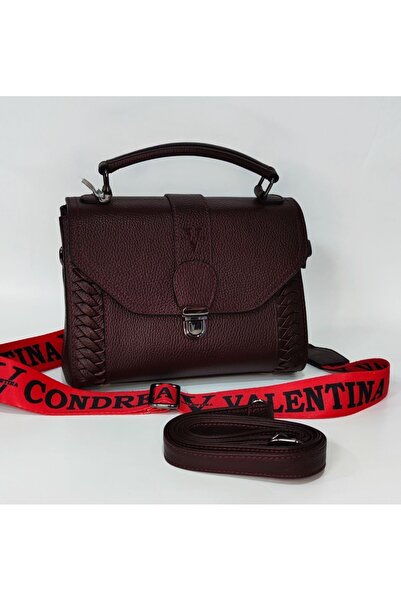 valentina victoria VALVİC HAKİKİ DERİ POSTACI ÖRGÜLÜ ÇANTA