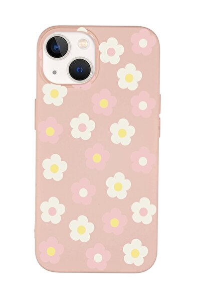 mooodcase iPhone 15 Plus Uyumlu Minik Çiçekler Desenli Premium Silikonlu Telefon Kılıfı