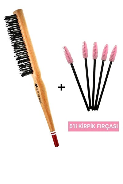 ELSA Četkica za punđu + set od 5 četkica za trepavice (2 komada)