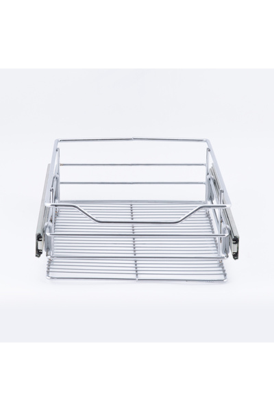 Azra Mutfak Teleskopik Raylı, Metal Lüks Çekmece Kiler Tel Sepeti Genişlik:45 Cm