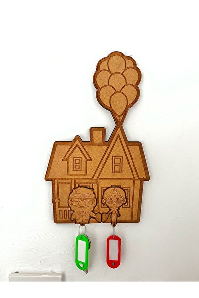 Megafonda Yukarı Bak Anahtarlık - Çift Anahtarlığı - Duvar Dekorasyon - Anaht...