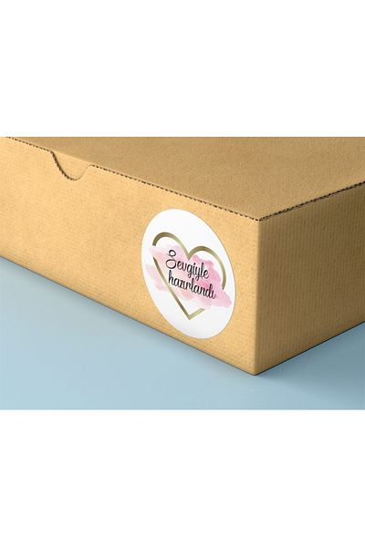 anka design Sticker Coated 4x4 Cm 48 Pieces - Prepared with Love