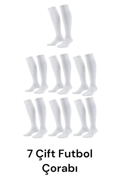 Gök Sports 7 Pieces of Adult Football Match Socks - 40-45 Leggings Astroturf Socks