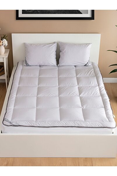 homewell %100 Saf Bambu Hipoalerjenik Tek Kişilik Rahat Uyku Pedi Gri