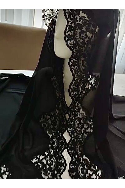 ALYANSHOME Özel Dikim Fransız Dantelli Şifon Mevlüt ve Namaz Başörtüsü