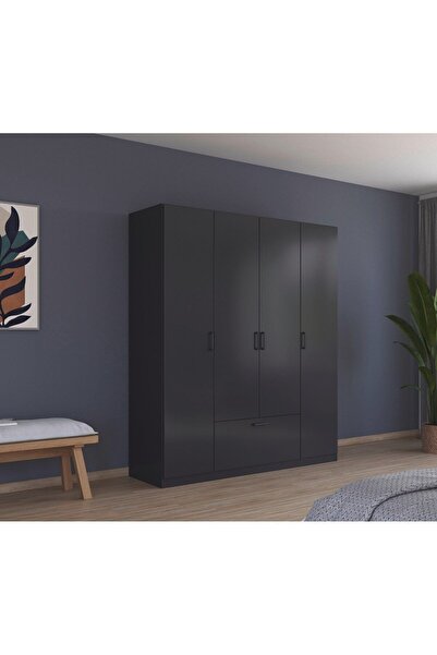 Tdesigno Alçin Giyinme Dolabı - Çok Amaçlı Dolap - Gardırop 180 Cm-4 Kapaklı-...