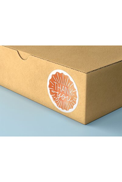 anka design ملصق مغلف (4x4 سم) 48 قطعة - شكرًا لك-