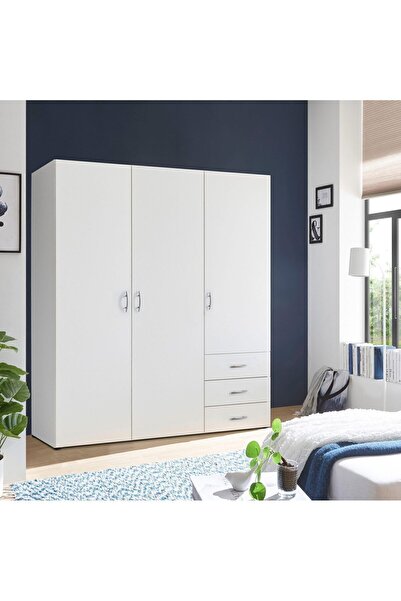 Tdesigno Akel Giyinme Dolabı - Çok Amaçlı Dolap - Gardırop 150 Cm-3 Kapaklı-3...