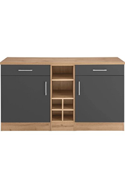 Tdesigno Katya Mutfak Alt Modül 150 Cm Beyaz -tezgah Dahil