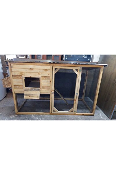 Harikalar Diyarı Çiftlik Ahşap Modern Tavuk Kümesi 200x125x80 - 10 Tavukluk K...