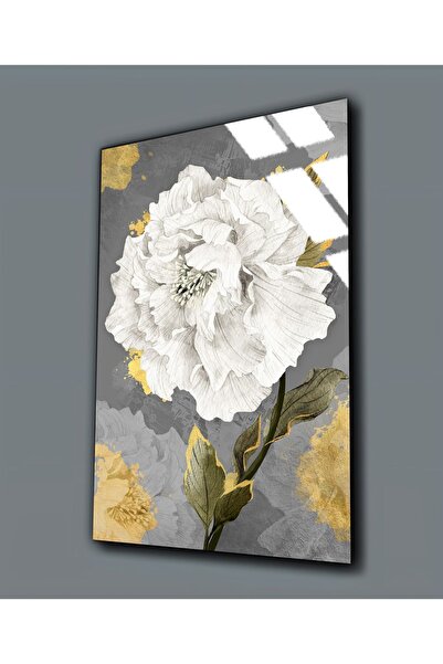 Harikabirev HARİKABİREV | PICTURĂ FLORALĂ ALBĂ PE STICLA INRĂZĂTĂ (TEMPERATĂ)...