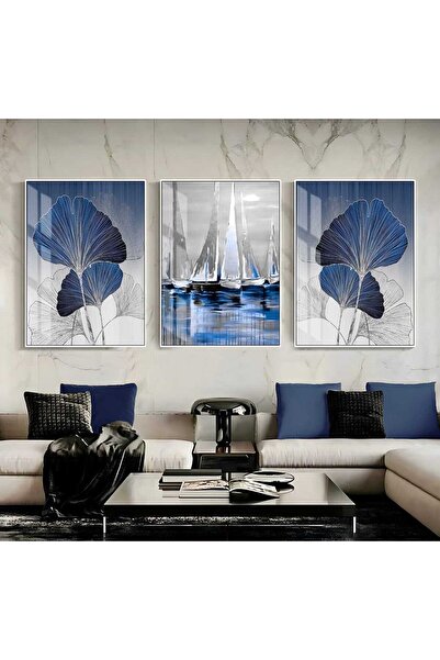 Harika bir ev HARİKABİREV|LACİVERT-GÜMÜŞ SEVİLEN ÇİÇEK VE YELKENLİ KOMBİNİ |Ç...