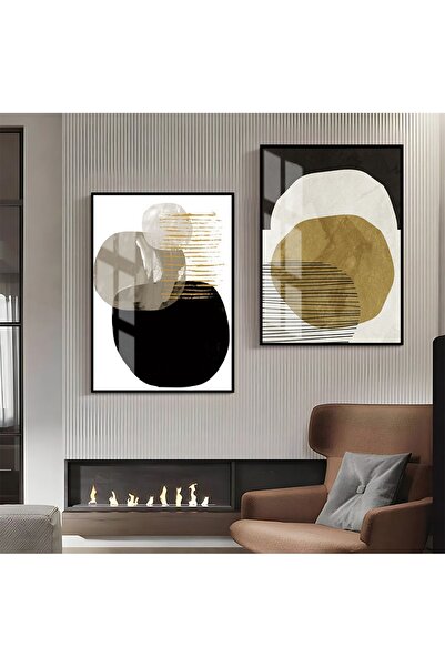 Harikabirev HARİKABİREV | COMBINATIE ABSTRACTĂ GALBEN-NEGRU-GRI 4 | TABLO DE ...