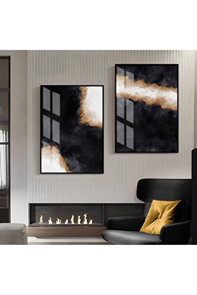 Harikabirev HARİKABİREV | COMBINAT DE ABSTRACTE CU MODELE ALB-NEGRU-AUR 1 | T...