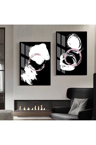 Harikabirev HARİKABİREV | COMBINAT DE ABSTRACTE CU MODELE ALB-NEGRU-LILA 01 |...