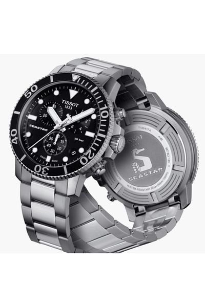 TISSOT سيستار 1000 كرونوغراف 300 مساعة يد رجالية T120.417.11.051.00