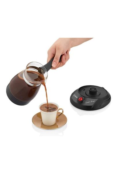 Kiwi KCM-7514 Glass Electric Coffee Pot Turkish Coffee Machine Black