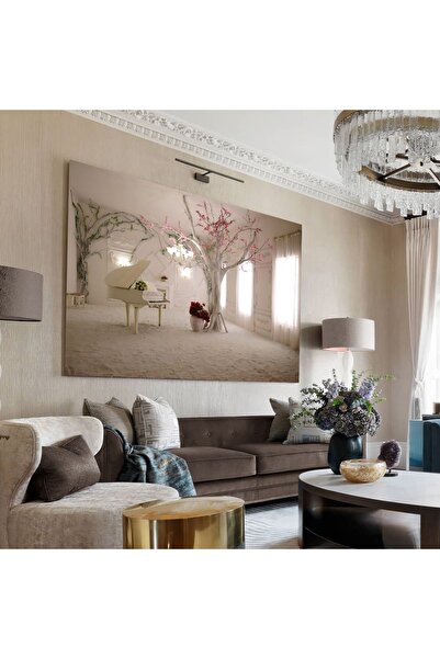 Harika bir ev HARİKABİREV|SOFT MODERN PİYANO TABLOSU |TEKLİ ÇERÇEVESİZ KANVAS...