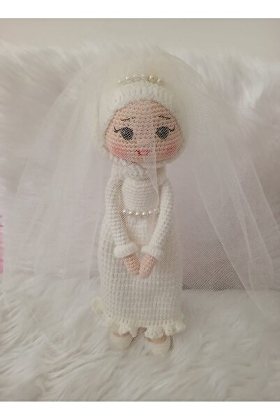 YUSUF TOKTAS TOYS CITY Tesettürlü Gelin Kız Amigurumi Örgü Oyuncak