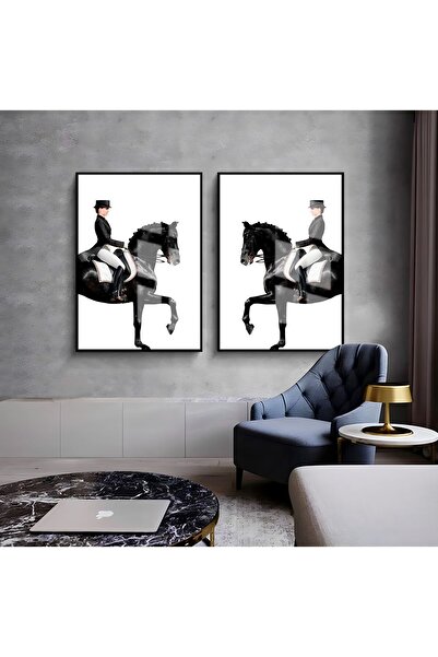 Harikabirev HARİKABİREV | COMBINAT DE FEMEI ȘI CALE BLACK-AND-WHITE 01 | TABL...