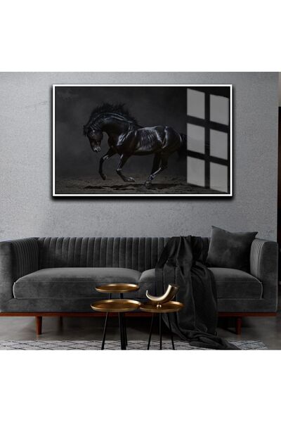 Harika bir ev HARİKABİREV | TABLOUL CALEULUI NEGRU | TABLO DE STICLA CU CADRU...