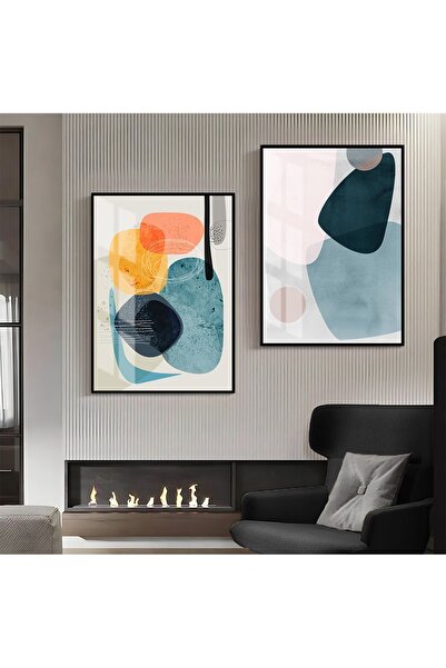 Harikabirev HARİKABİREV | COMBINATIE ABSTRACTĂ AURIE-ALBASTRU-PORTOCALIU | TA...