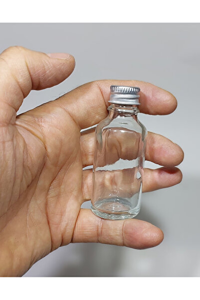 wellLine 30 Cc Kolonya,parfüm Şişesi Hediyelik100 adet çok amaçlı tıpalı ve silver gümüş kapaklı cam boş şişe