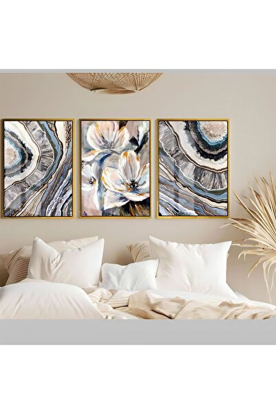 Harika bir ev Hari̇kabi̇rev | Soft-Blue-White Abstract-Flower Combination | F...