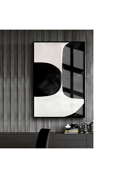 Harikabirev HARİKABİREV | MODEL ABSTRACT NEGRU-ALB 1 | TABLA DE STICLA TEMPLA...