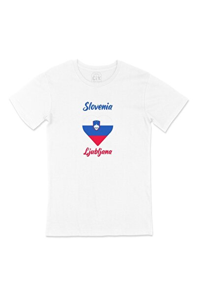 Cix Ljubljana Slovenija Zastava Srce Majica