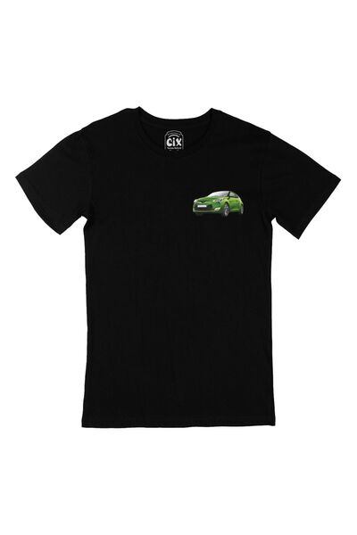 Cix Zelena crna majica - Cupe Car Pocket Logo