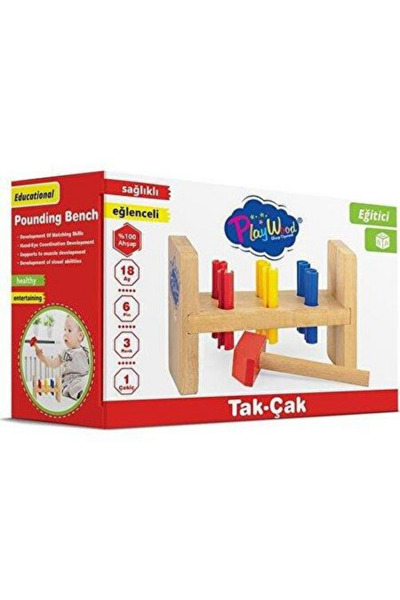 ONYIL PLAY WOOD AHŞAP TAK ÇAK  3 RENK 18AYLIK+