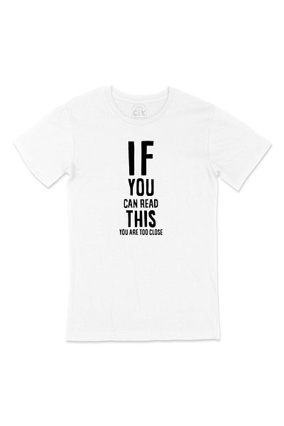 Cix Dacă poți citi acest tricou alb cu logo-ul de buzunar