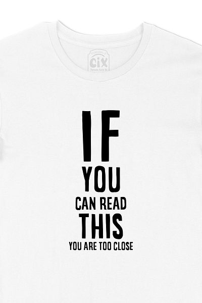 Cix Dacă poți citi acest tricou alb cu logo-ul de buzunar