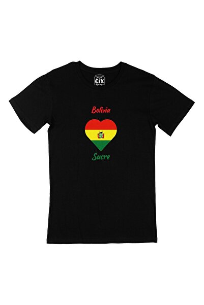 Cix Crna majica sa zastavom Bolivije i srcem