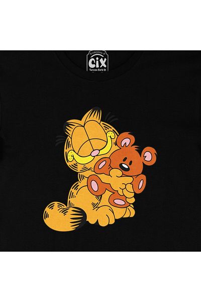 Cix Μαύρο μπλουζάκι με σχέδιο Garfield και Teddy Bear
