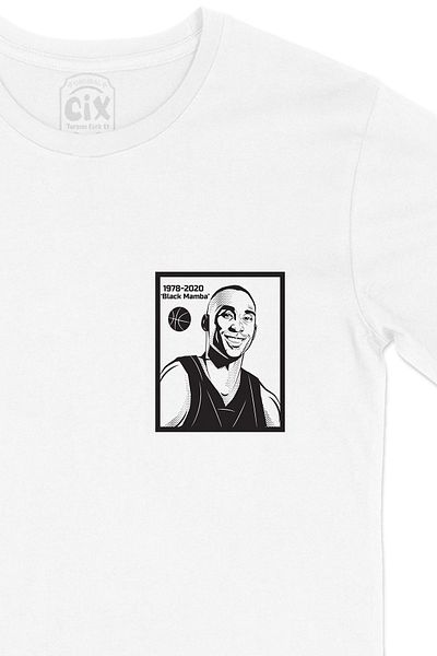 Cix Λευκό T-shirt με μαύρο λογότυπο Mamba Pocket