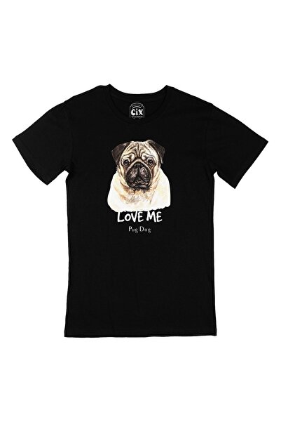 Cix Μπλουζάκι Unisex Black Love Me Pug Dog