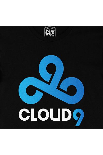 Cix Μαύρο T-Shirt Cloud 9