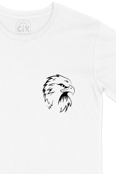 Cix Λευκό T-shirt με σχέδιο λογότυπου Eagle Eye Pocket