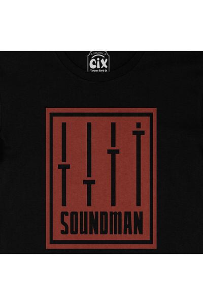 Cix Sound Man Μαύρο T-Shirt - Χαλαρή Εφαρμογή