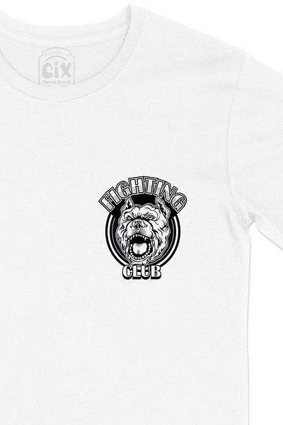 Cix Λευκό μπλουζάκι Fighting Club με σχέδιο λογότυπου τσέπης