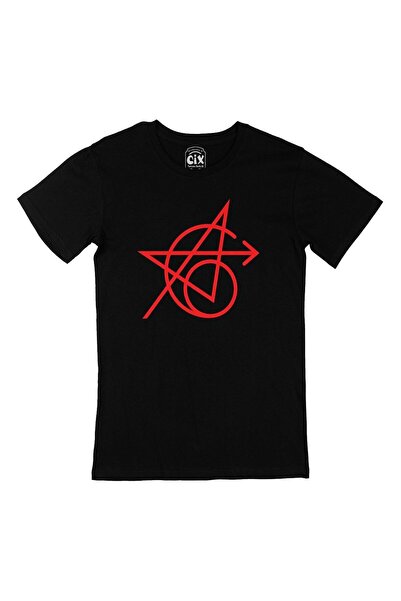 Cix Μαύρο T-shirt με κόκκινο εικονίδιο Avengers