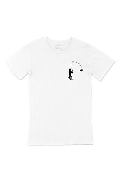 Cix White T-Shirt with Fisherman Pocket Logo Design