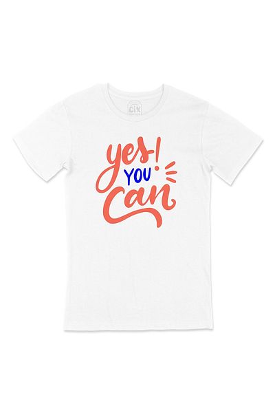 Cix Λευκό μπλουζάκι Yes You Can με σχέδιο λογότυπου τσέπης